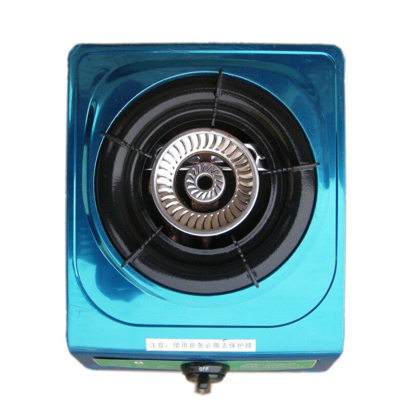 沼气灶绿百合不锈钢电子脉冲单灶农村家用粪便小型燃气灶