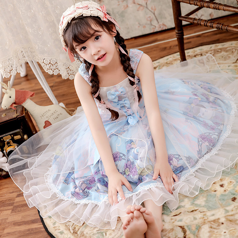 公主女童洛丽塔连衣裙背心lolita裙女儿童蓬蓬纱裙连衣裙
