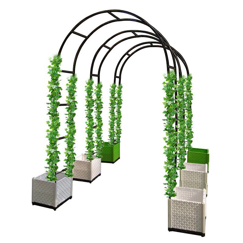 别墅绿化盆景架子园林商店铁制紫藤支撑室外花架