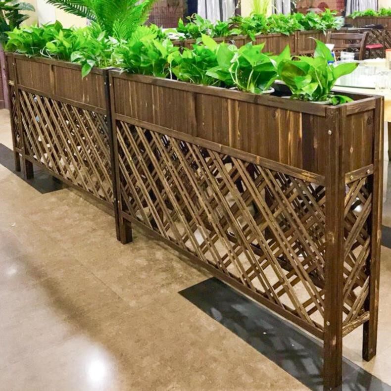 栅栏花架落地围栏花槽餐厅绿植隔断田园花店大型篱笆