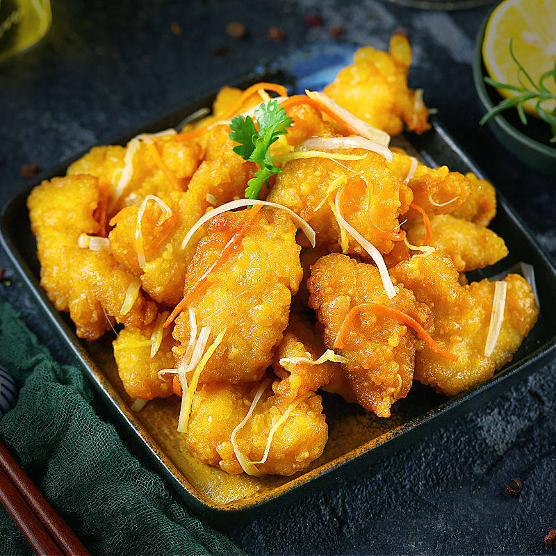 锅包500g东北半成品冷冻商用鸡肉小酥油炸小吃鸡肉丸