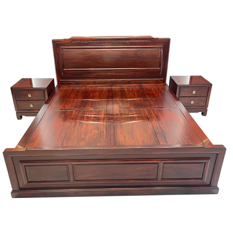 印尼酸枝红木大床主卧高端大气阔叶黄檀双人红木床