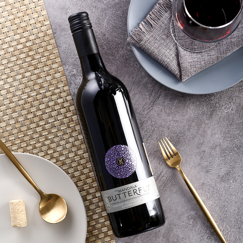 澳洲原瓶进口曼达达拉酒庄蝴蝶蝶园赤霞珠干干红静态葡萄酒