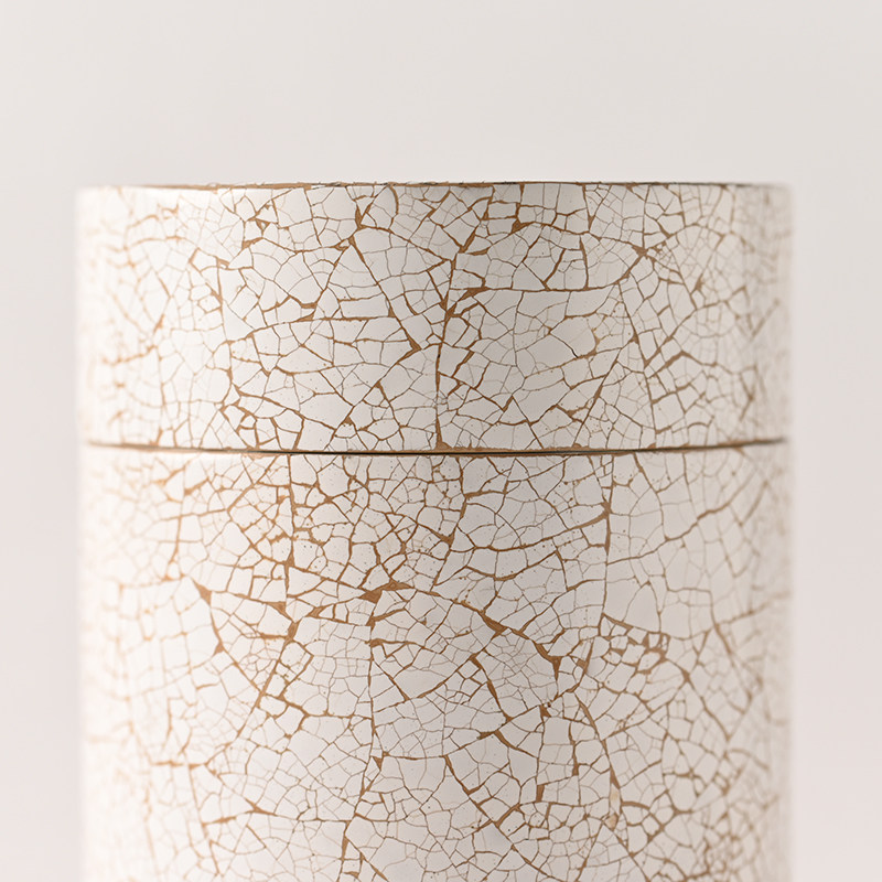 平安可漆大漆蛋壳锡罐收藏手工漆器白色茶具漆器