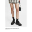 The owner is one meter nine cowhide ~ thick bottom small leather shoes female design feel hot girl casual loose cake leather single shoes The owner is one meter nine cowhide ~ thick bottom small leather shoes female design feel hot girl casual loose cake leather single shoes