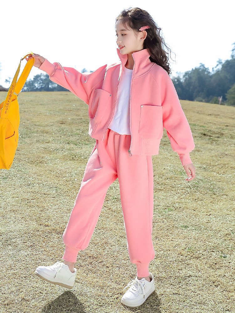 女童运动套装春秋款2022秋装新款洋气时髦女大童儿童秋季童装衣服