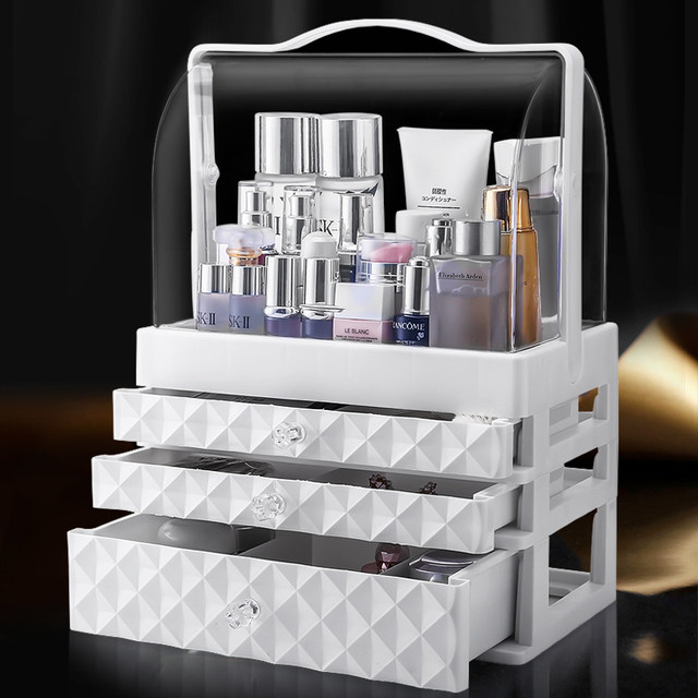 Red Dust Network cosmetic storage box cosmetic box Desktop Acrylic large dresser shelf skin care products lipstick Red Dust Network cosmetic storage box cosmetic box Desktop Acrylic large dresser shelf skin care products lipstick