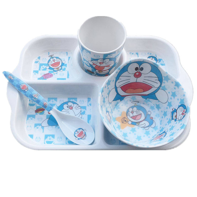 儿童餐具套装宝宝格盘仿瓷密胺家用耐摔吸盘儿童餐具