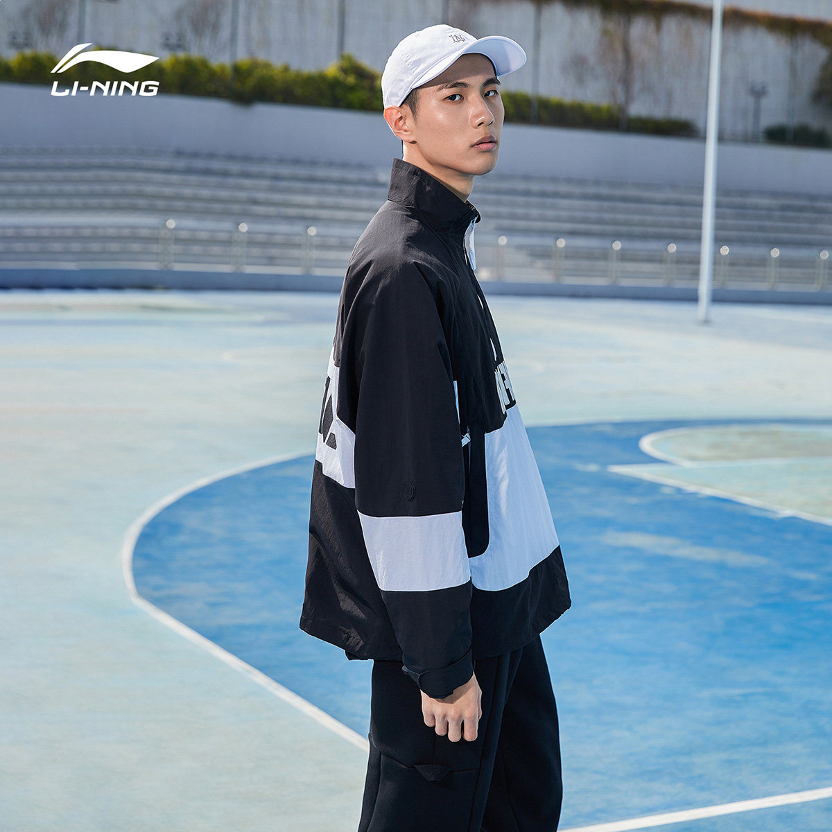 李宁风衣男士badfive篮球系列套头长袖外套防泼水立领春季运动服