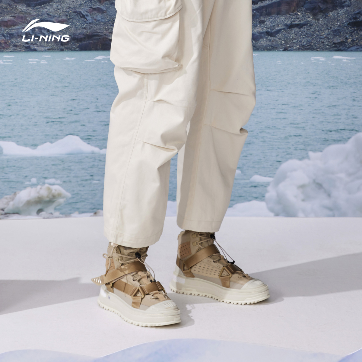 华晨宇同款中国李宁悟行秀款盘古boot休闲鞋男冬季新款高帮运动鞋