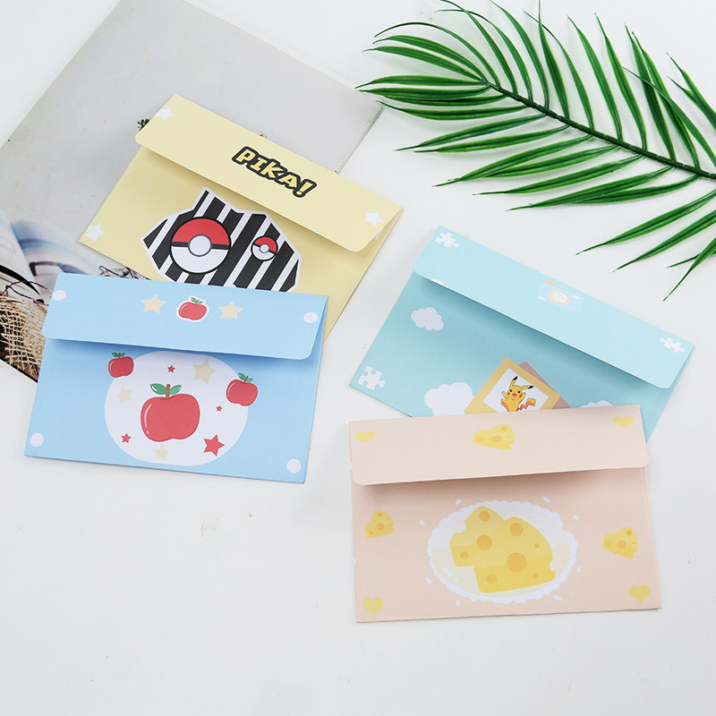 可爱卡通皮卡丘信封信纸套装唯美小清新ins信笺信封