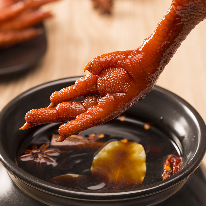 满200减130无穷农场酱卤鸡爪74g香麻辣味肉类小吃