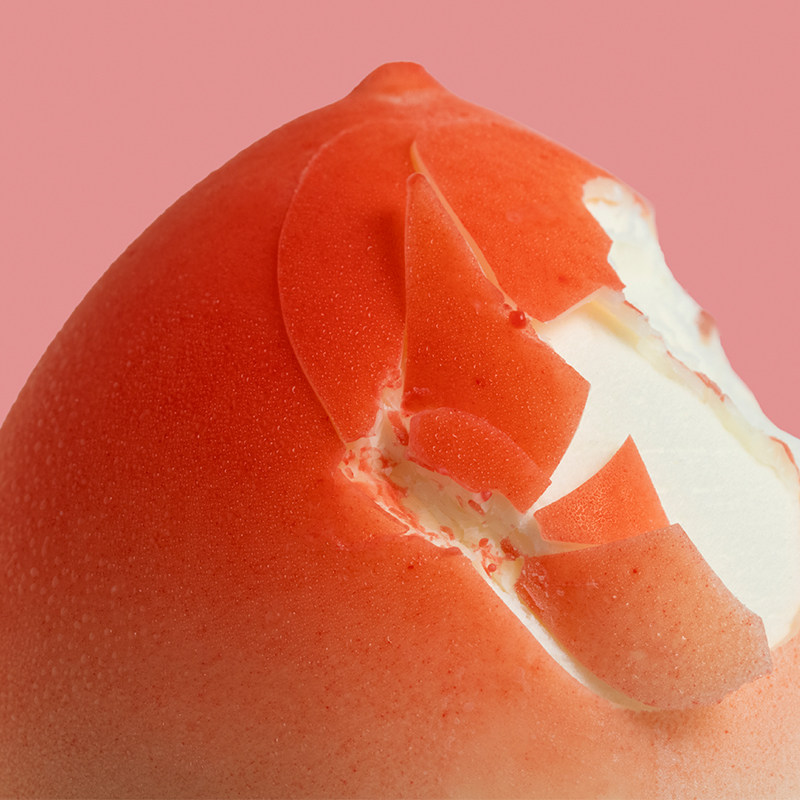 全家同款桃気冰淇淋红祺桃气雪糕网红桃子蜜脆皮冰淇淋