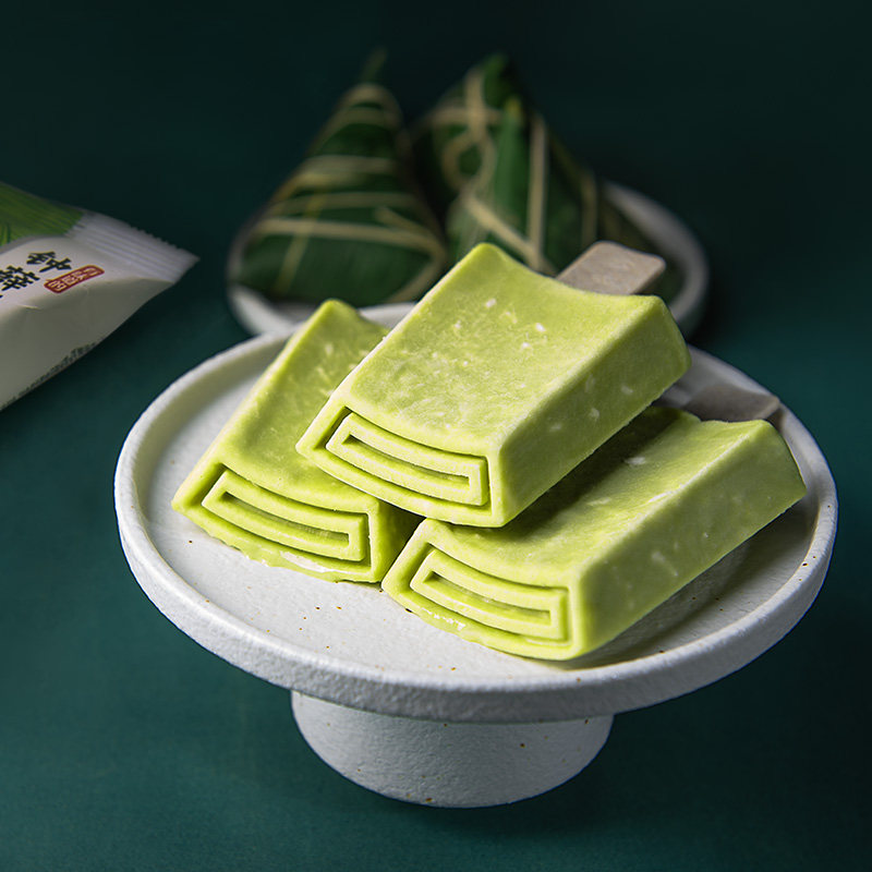 钟薛高五芳联名清煮箬叶雪糕粽香牛乳口味冰淇淋冰淇淋