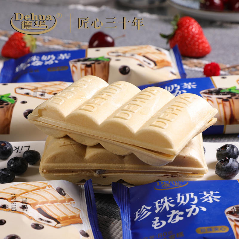 珍珠德华奶茶雪糕威化夹心冰淇淋弹糯冰激凌80g冰淇淋