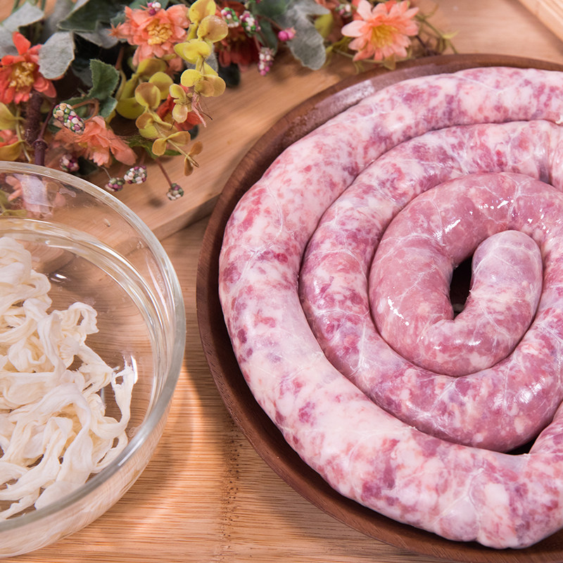 肠衣天然香肠火腿肠台湾手工腊肠儿童黑山自制肠衣
