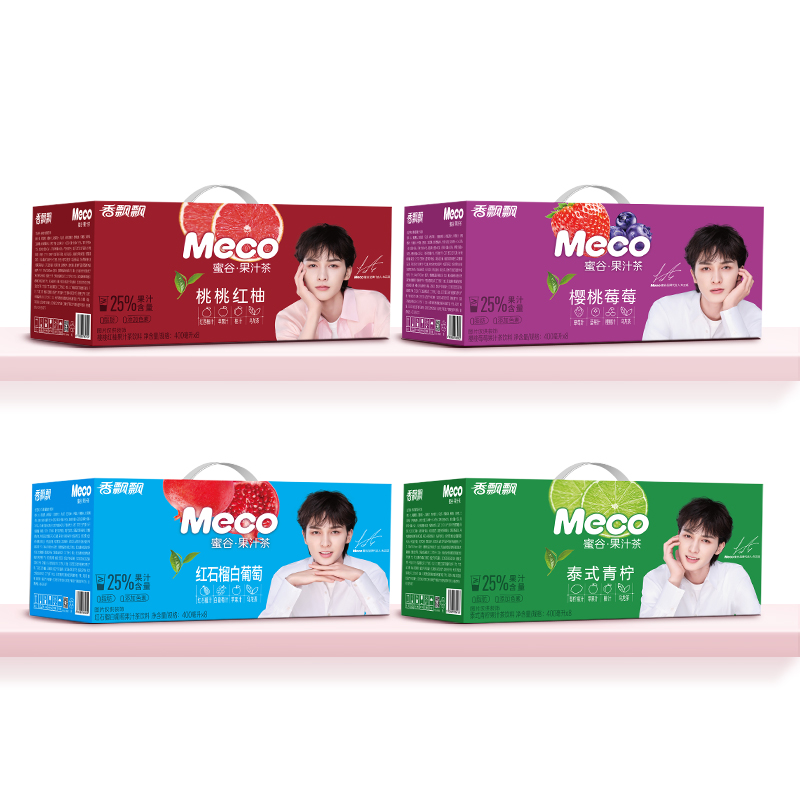 香飘飘meco蜜谷果汁茶饮料水果味即饮品蜜糖礼盒 整箱400ml*8杯装 - 图3