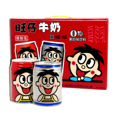 旺旺 旺仔牛奶o泡果奶5 3罐装整箱