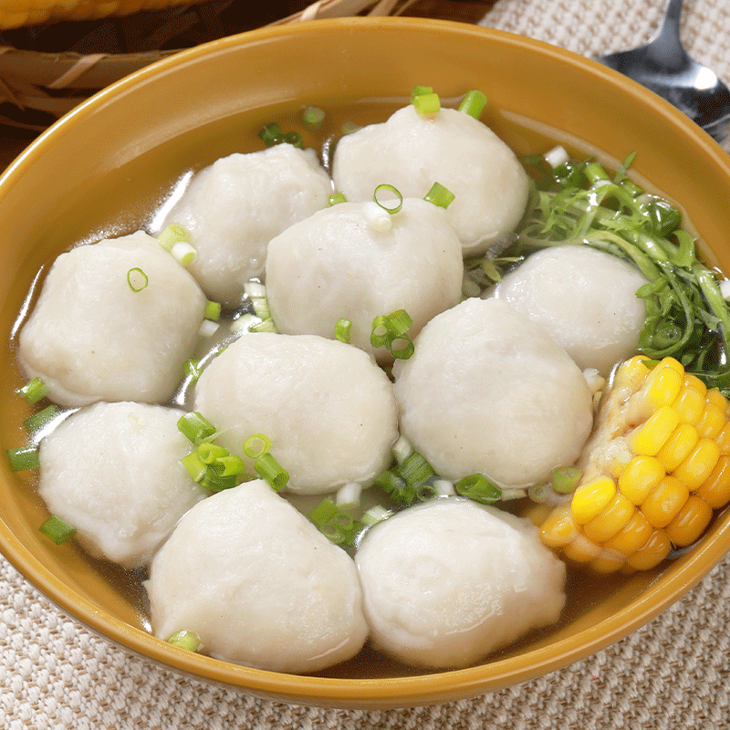 火锅乐麦点包心鱼丸肉丸500g关东食材鱼丸