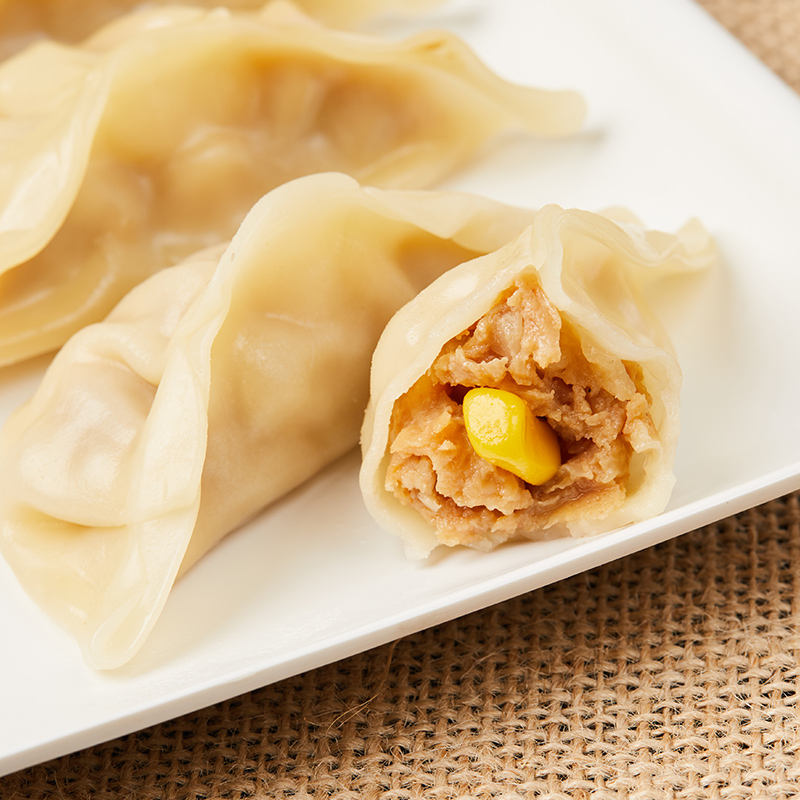 乐麦点蒸饺1000克装玉米蔬菜猪肉饺子煎饺方便食材水饺速冻点心