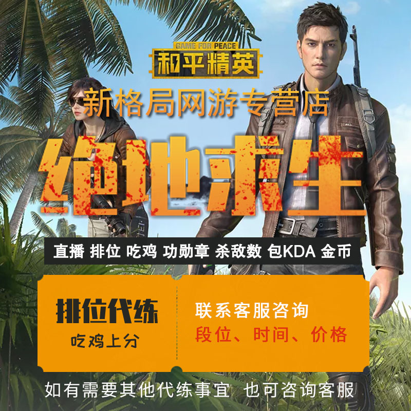 和平精英代练刺激战场吃鸡上分小精英玩代排位游戏代练新