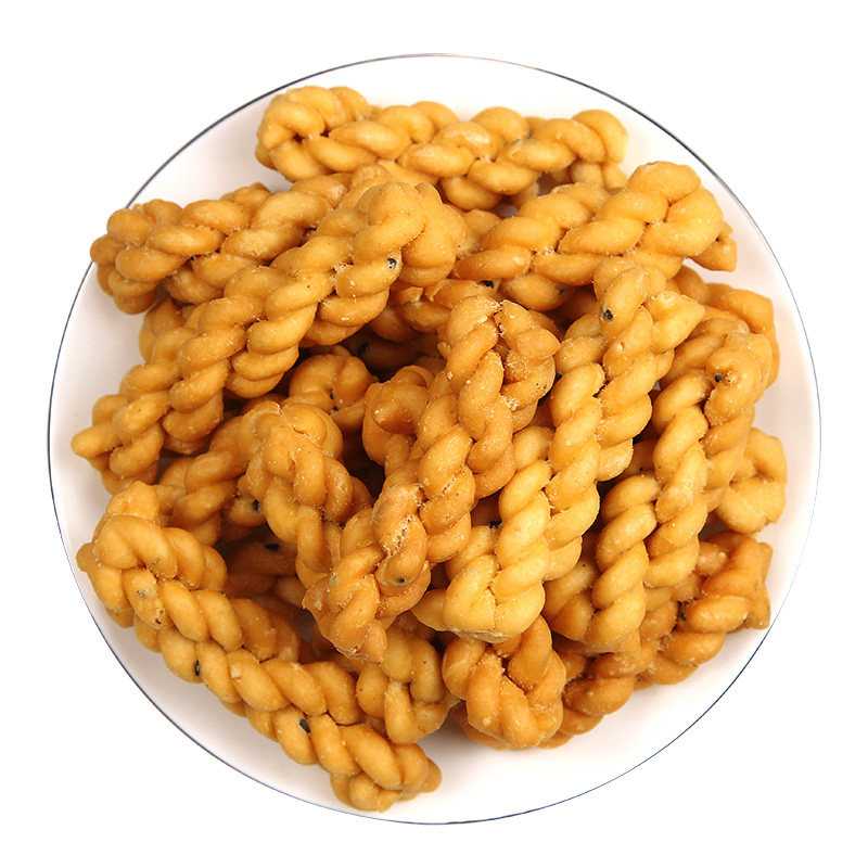 手工麻花零食咸香味怀旧老式大麻花香酥散子充饥传统糕点美食清真