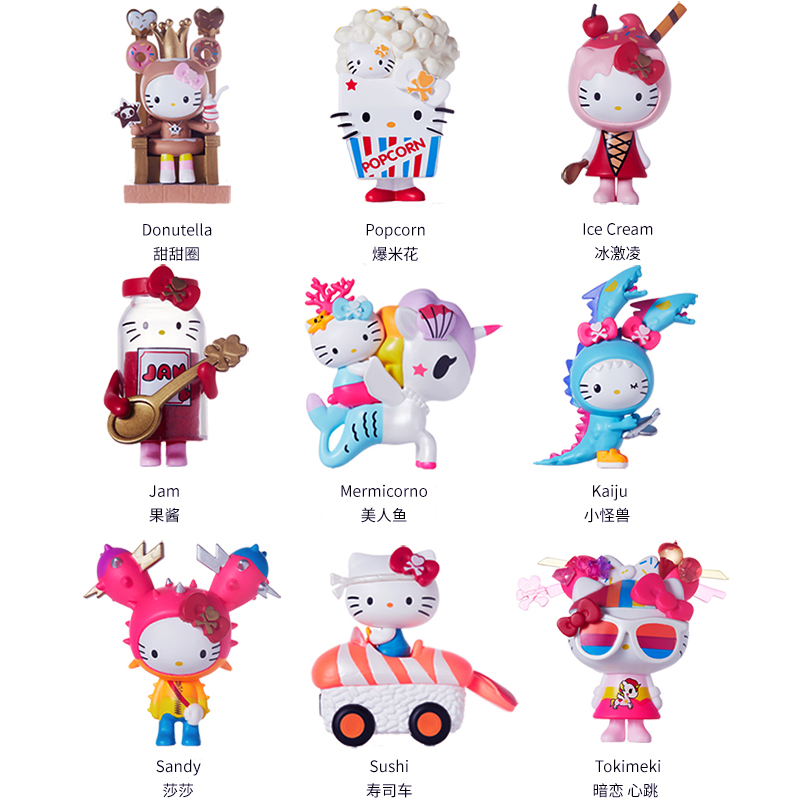 hellokittyxtokidoki淘奇多奇联名限量款盲盒凯蒂猫手办摆件