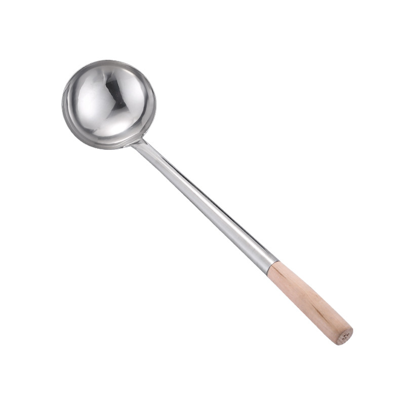 不锈钢炒勺大马勺长木柄汤勺食堂厨房打菜粥勺锅锅铲