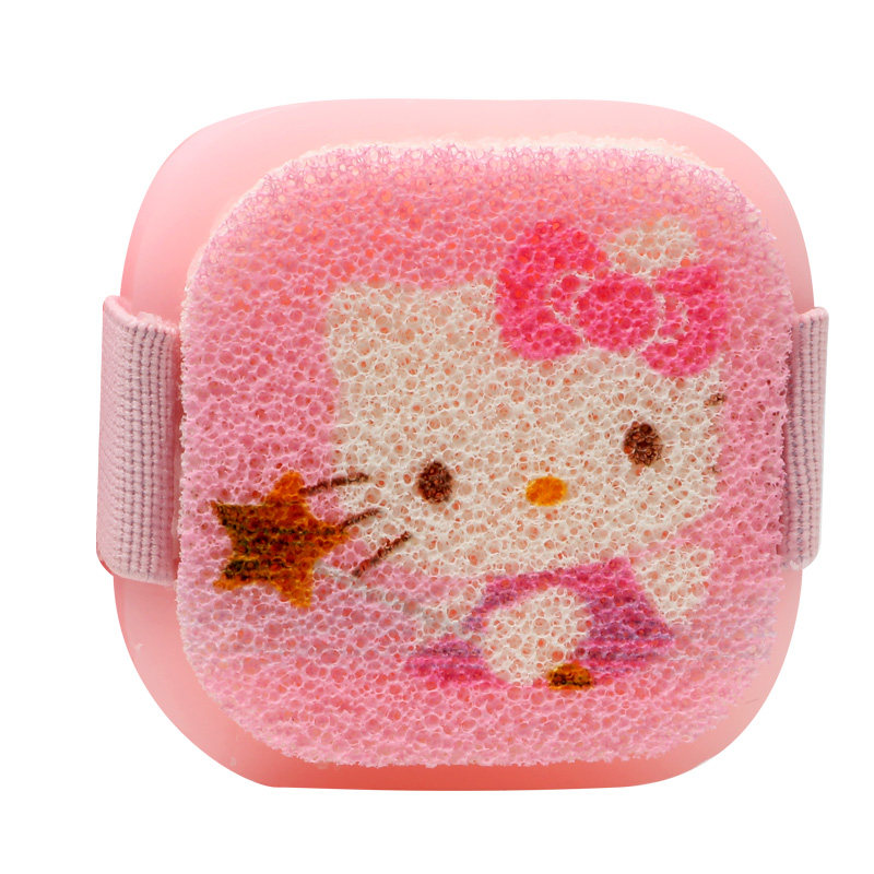 hellokitty正版卡通香皂帕瑞诗可爱沐浴海绵搓澡手工化妆