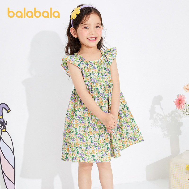 巴拉巴拉童装小童宝宝裙子夏装2021新款女童连衣裙连衣裙