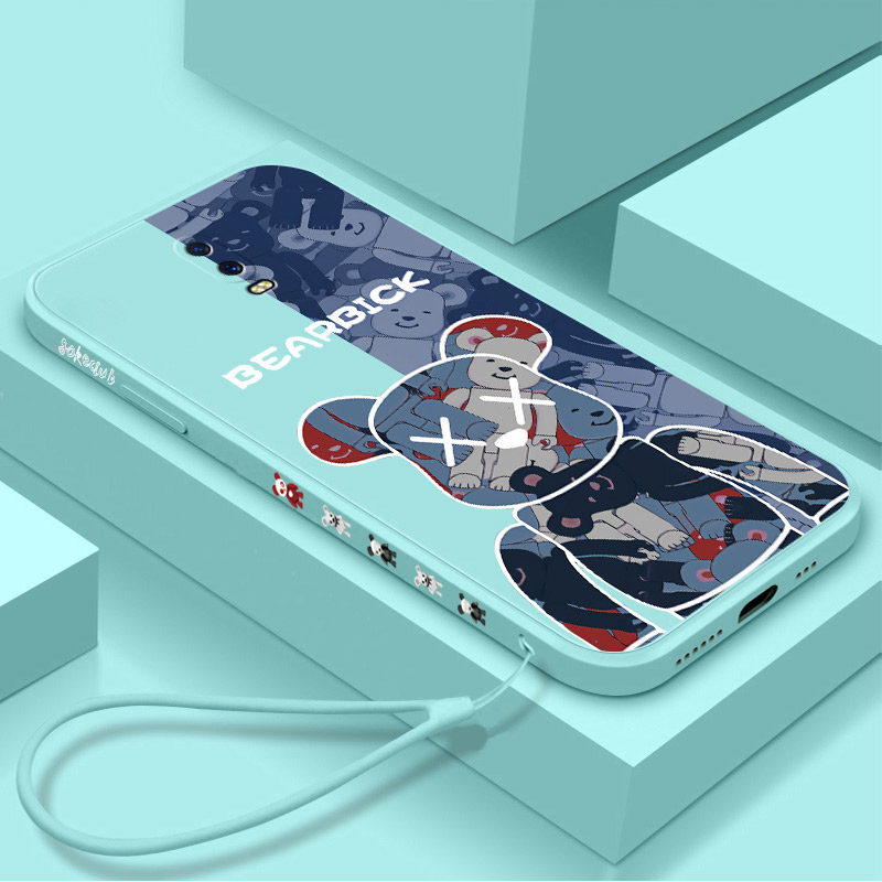 潮牌暴力熊oppor17手机壳液态硅胶oppor17pro镜头全包r15保护套r15