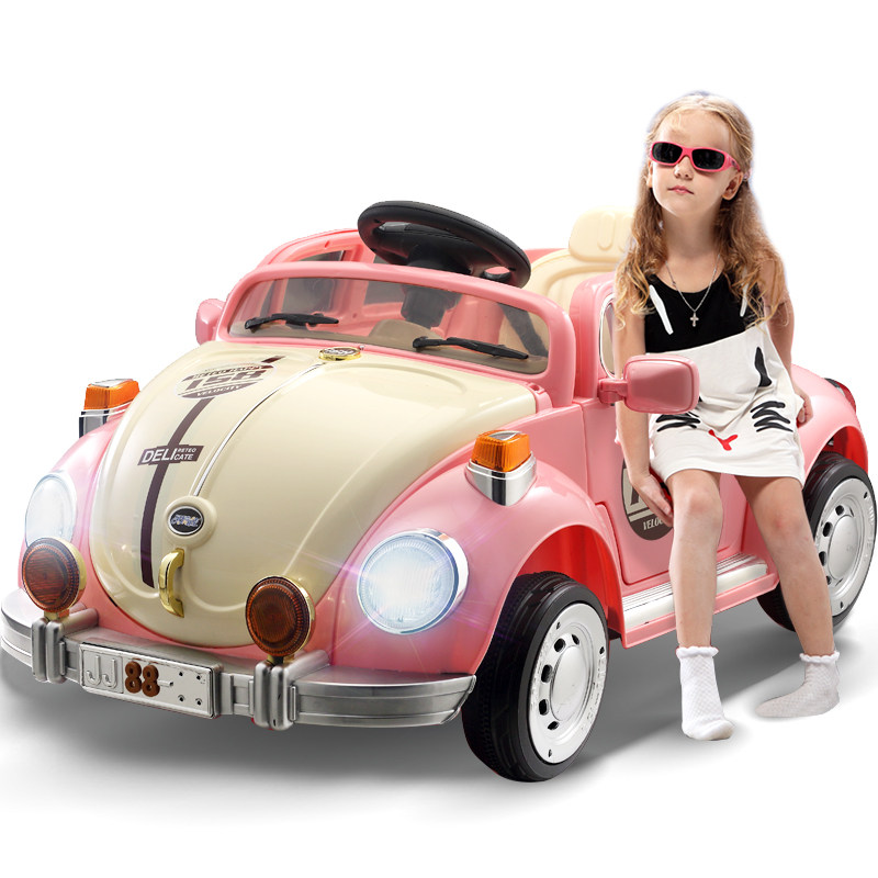 贝瑞佳儿童电动车摇摆童车四轮轮带遥控玩具车可坐人儿童电动车