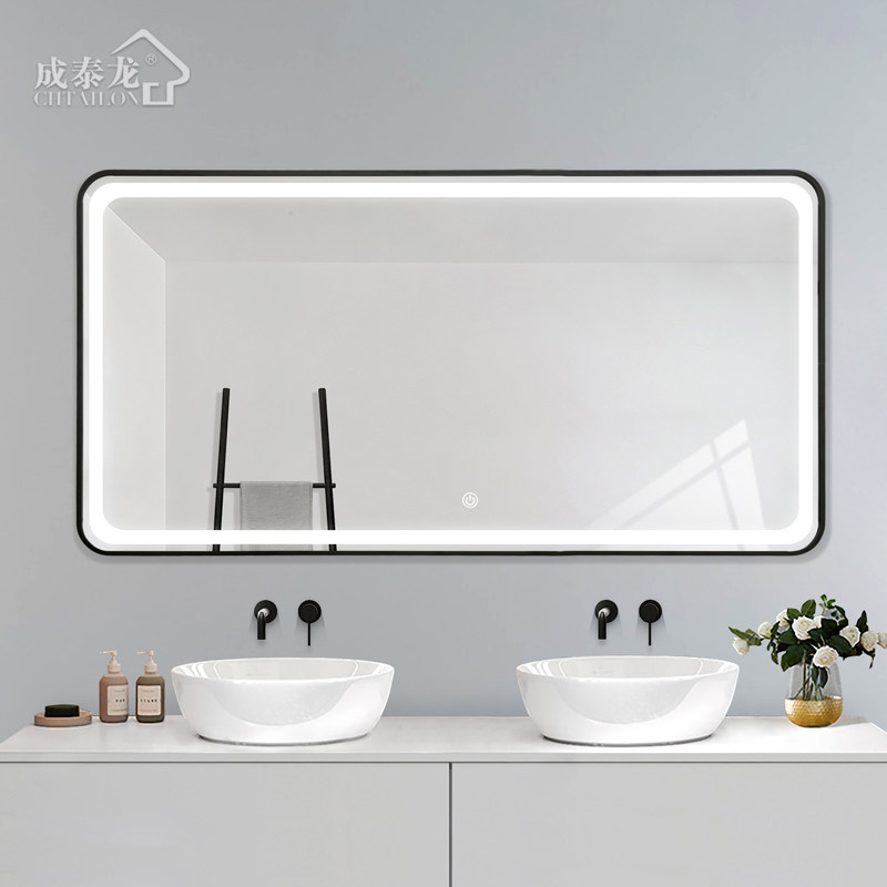 轻奢智能浴室壁挂卫生间触摸屏镜子挂墙厕所卫浴浴室镜