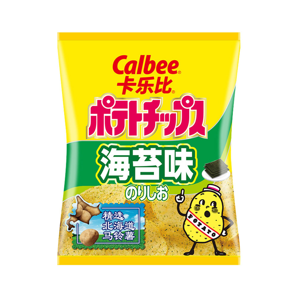 日本进口卡乐比calbee牌海苔味薯片休闲膨化食品60g膨化食品