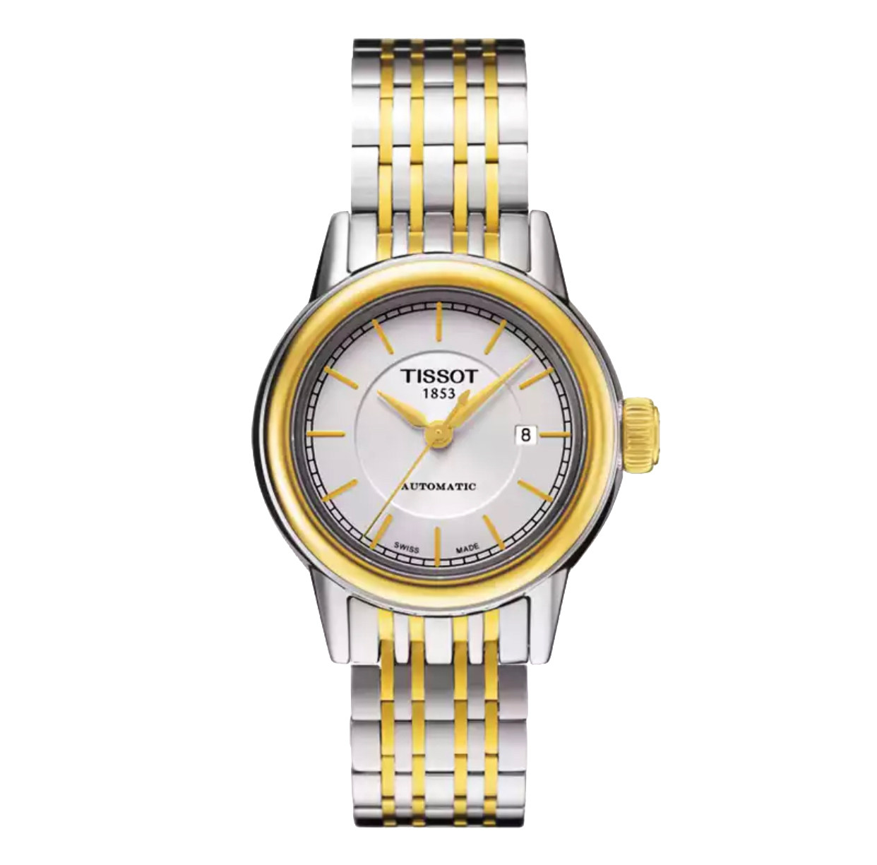 直营tissot天梭卡森系列经典间金女士机械腕表瑞士腕表