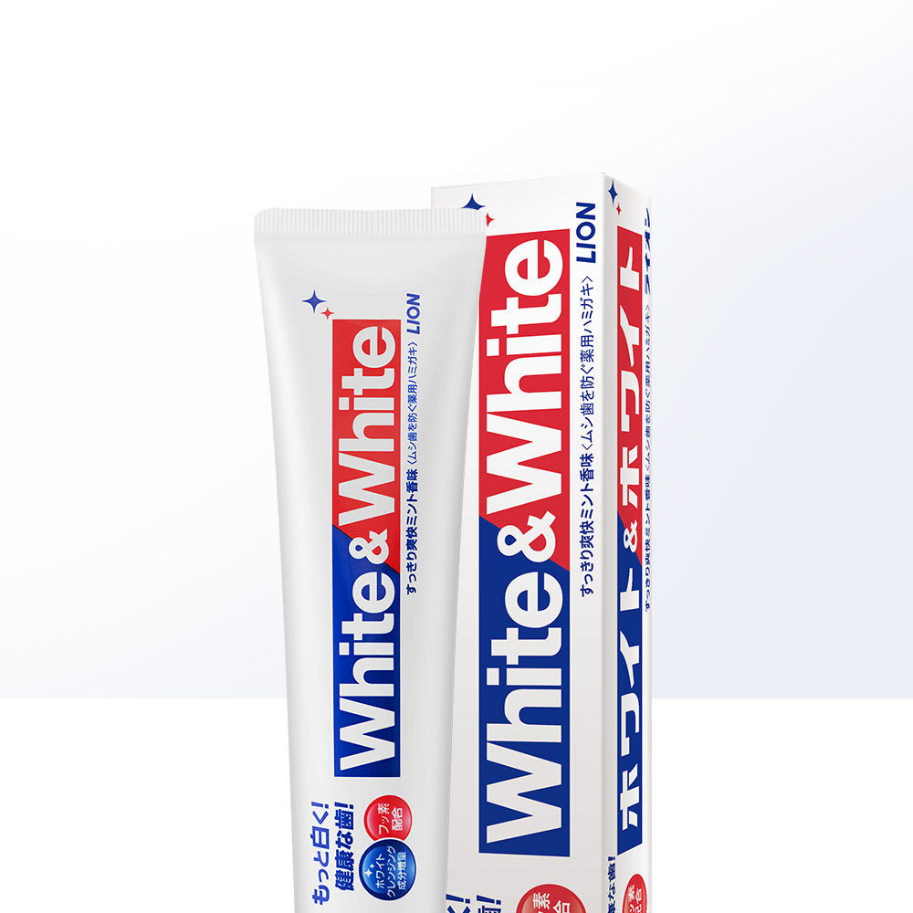 美白清洁进口去黄6支150g牙膏自营amp狮王牙膏
