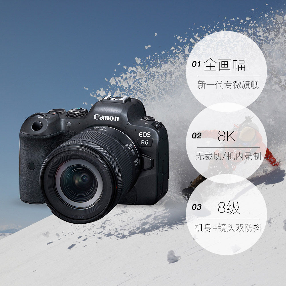 自营佳能canoneosr6画幅微单相机24-105mmstm单电微单