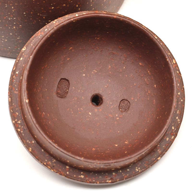 许定华宜兴名家紫砂壶全纯手工茶壶茶具紫玉金砂巨轮茶壶