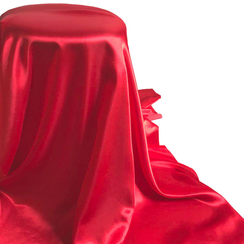 开业剪彩揭幕红布喜事结婚红布红绸布加密亮面绸缎布大红色布料