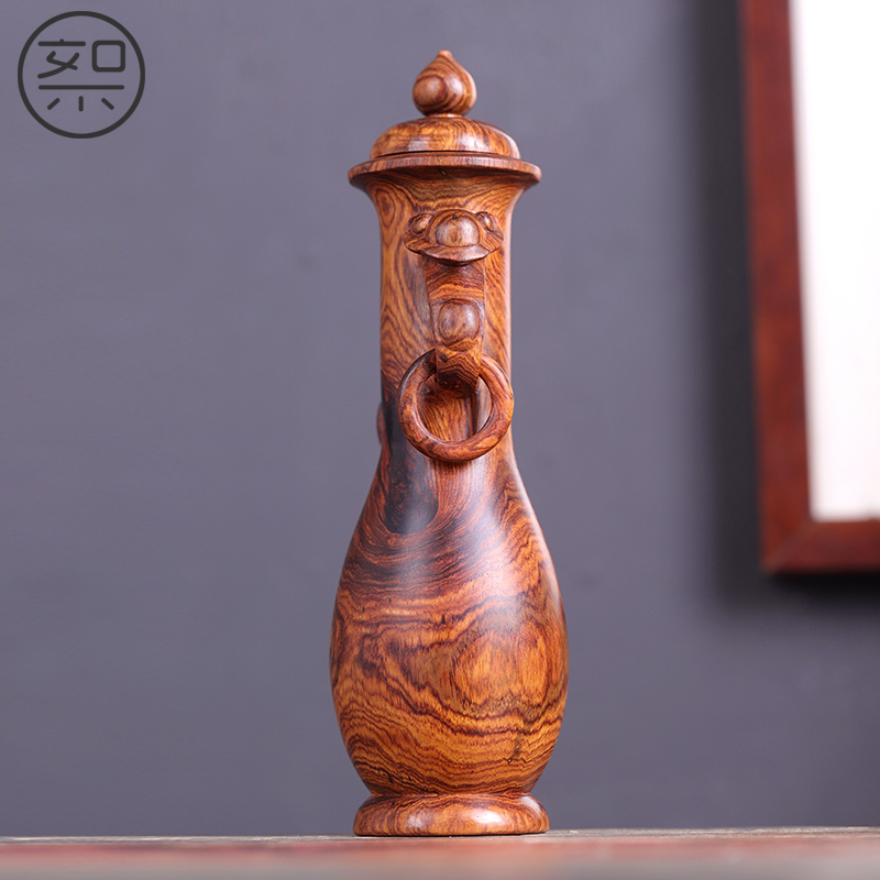 絮旧吉祥如意正宗海南黄花梨木雕雕刻小件中国国风木雕