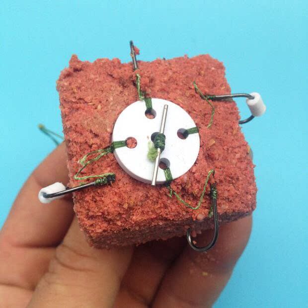 野钓海竿翻板钩翻版钩四钩软线泡沫伊势尼盘钩钓底扎钩方块饼钩