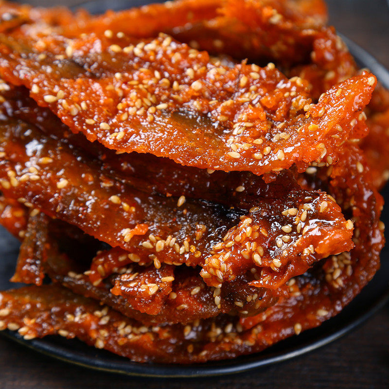 鱼干即食香辣龙头豆腐无骨芝麻甜辣蜜汁零食即食鱼零食