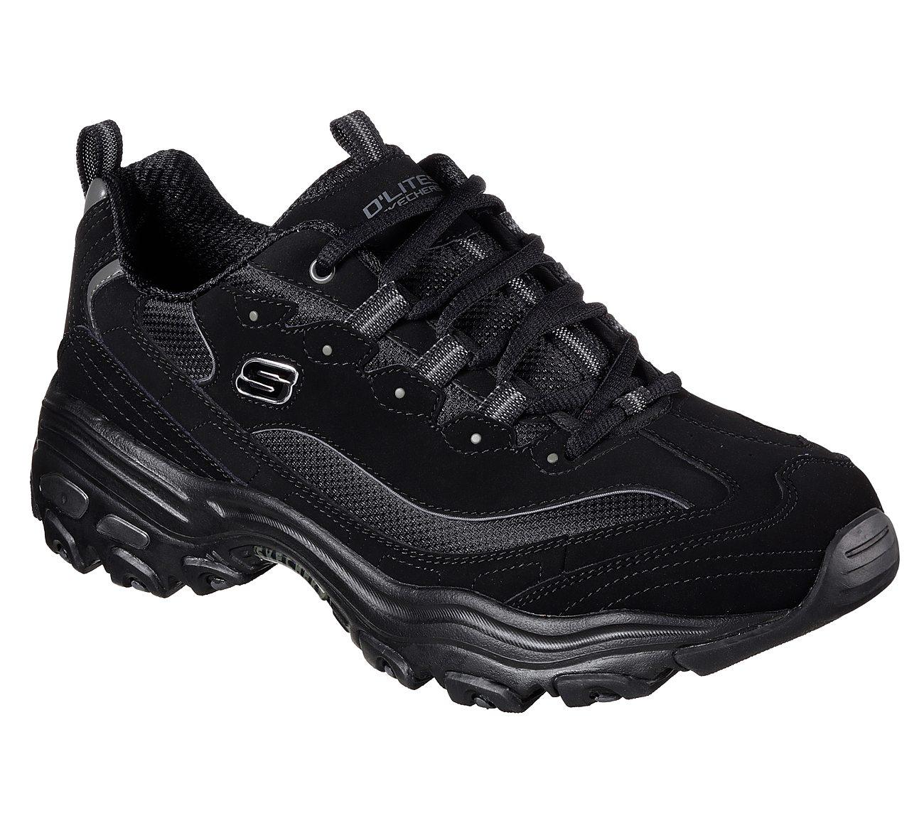 skechers/斯凯奇熊猫潮鞋户外休闲鞋男鞋真皮基础款系带耐磨52675