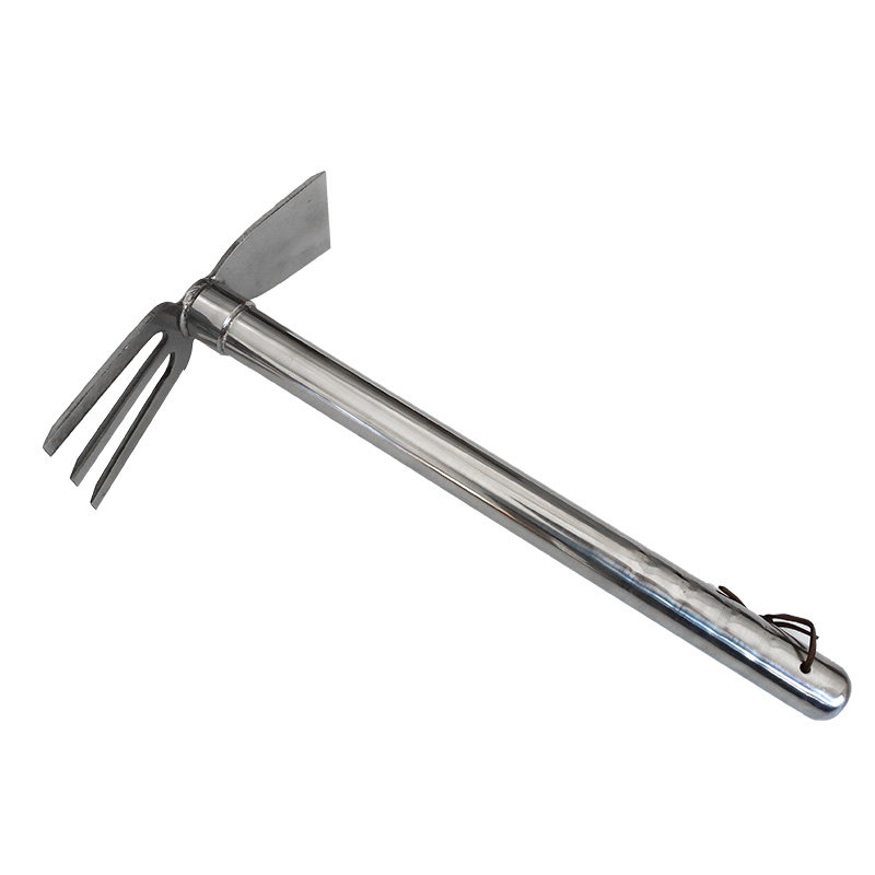 多功能不锈钢双用家庭菜园阳台屋顶种菜工具三齿锄头