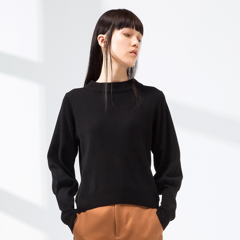 播2018冬装新款半高领针织衫套头羊毛毛衫bdl4s577 - 播官方outlets店