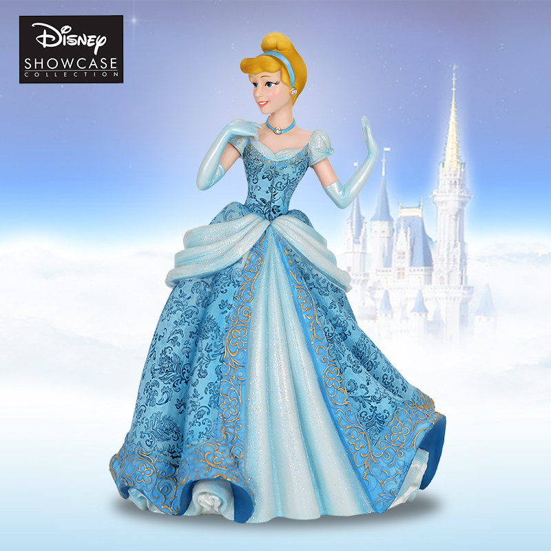 enesco正版灰姑娘手办迪士尼公主周边仙蒂瑞拉cinderella摆件手办