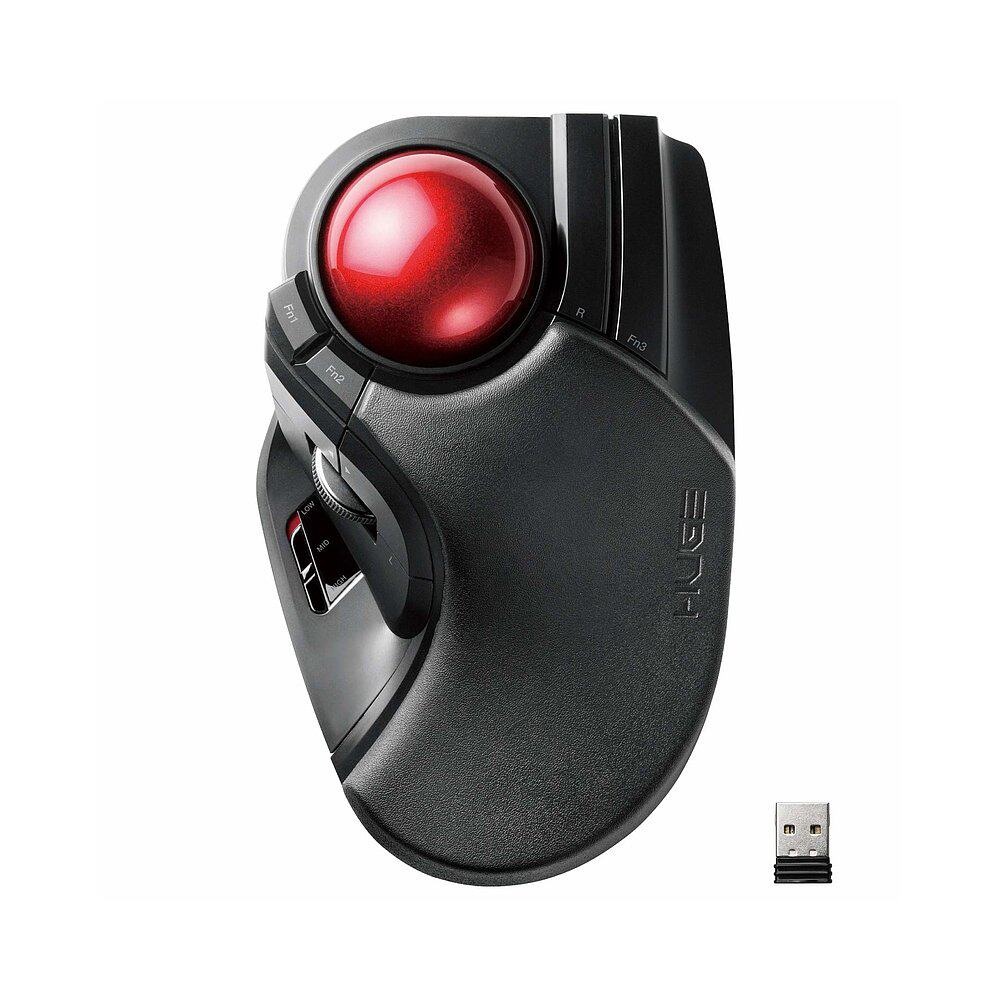 日本直邮elecom宜丽客m-ht1drxbk电竞游戏无线轨迹球鼠标无线鼠标