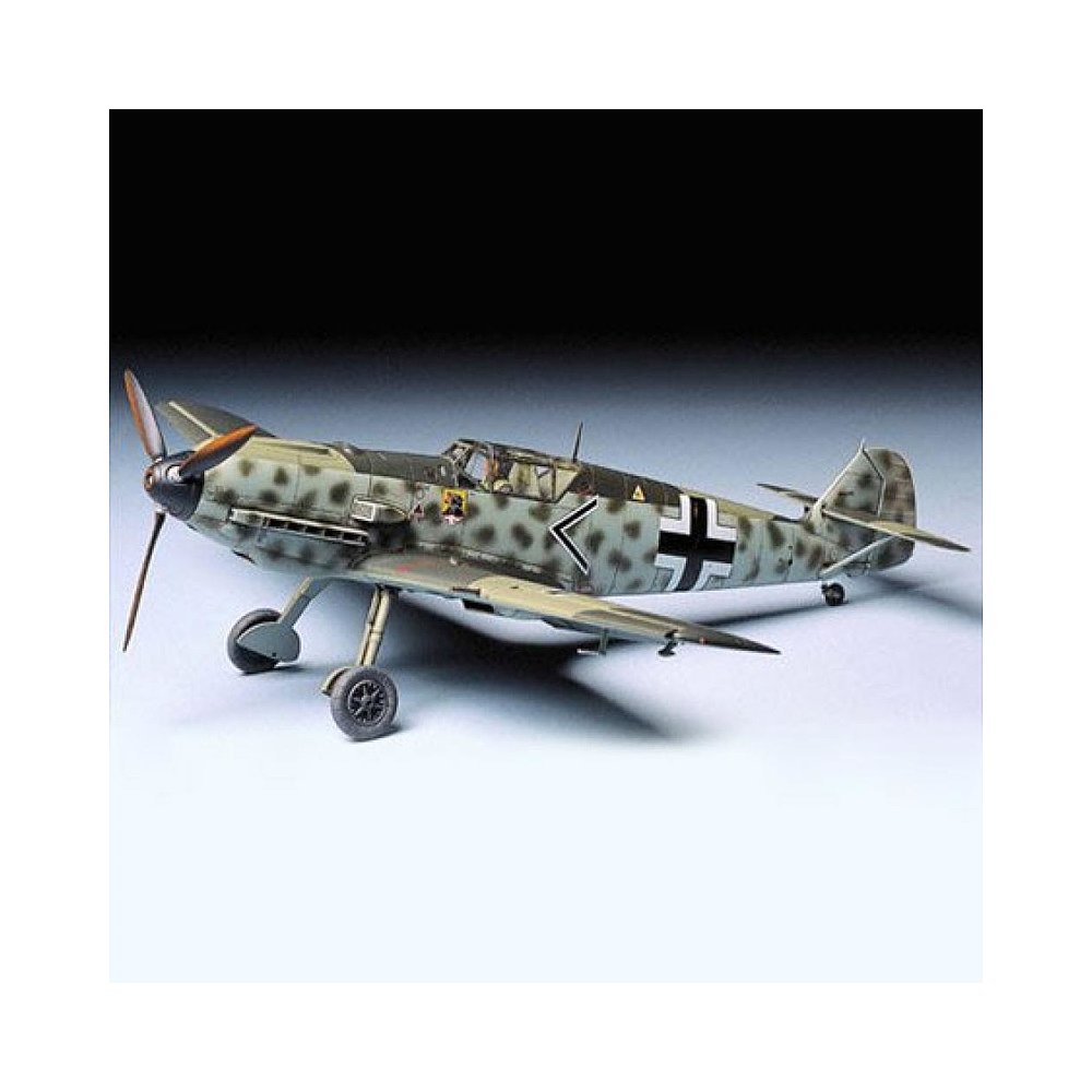 日本直邮田宫杰作机50号空军梅塞bf109e3战斗机61050tam飞机模型