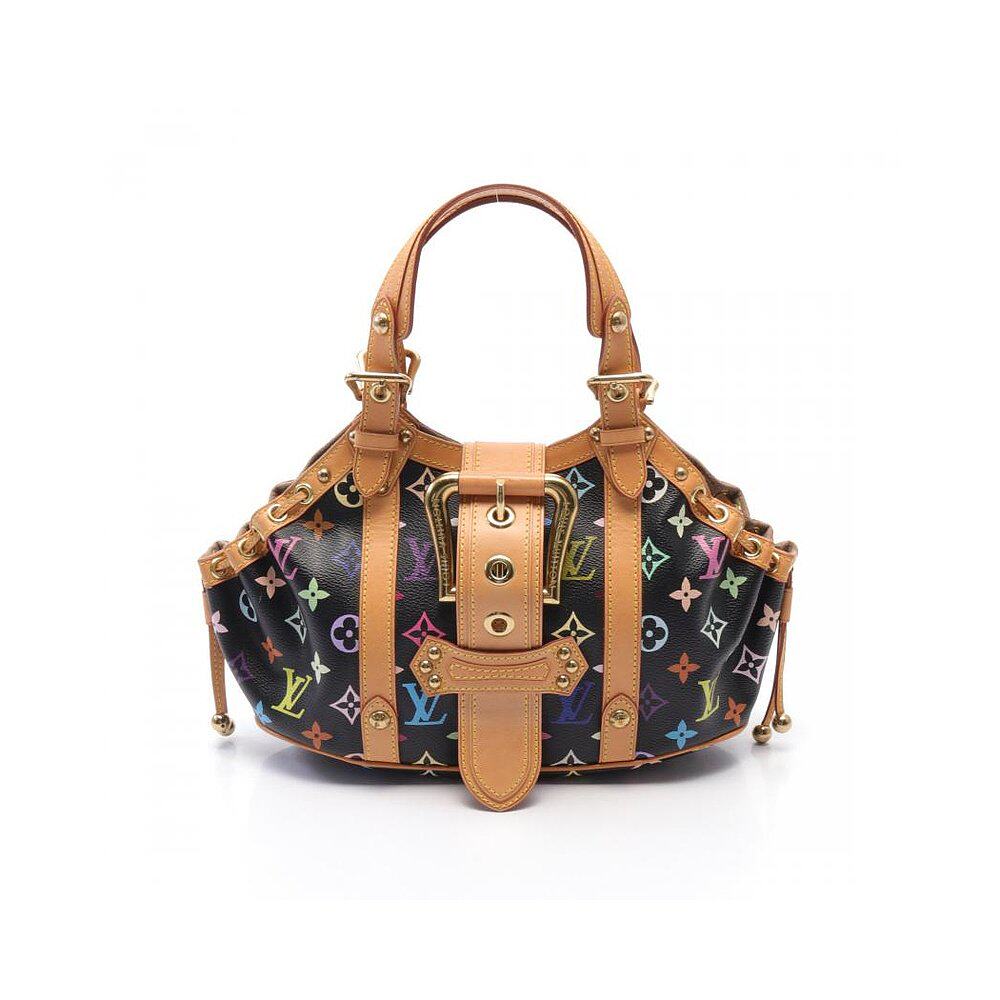 日本直邮中古lv路易威登thedagm老花黑色手提包pvc通用款女包