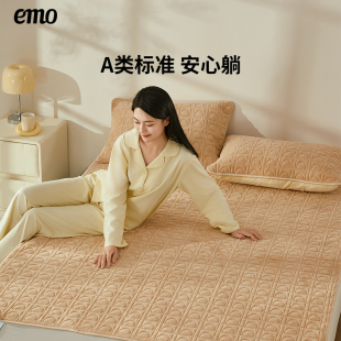 一默暖垫牛奶绒乳胶床垫三件套冬季加绒家用加厚床褥垫子毛毯床单